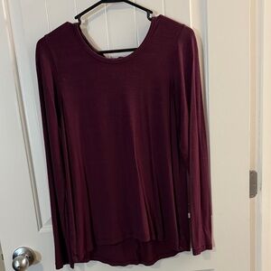 All in Motion Burgundy Long Sleeve Top